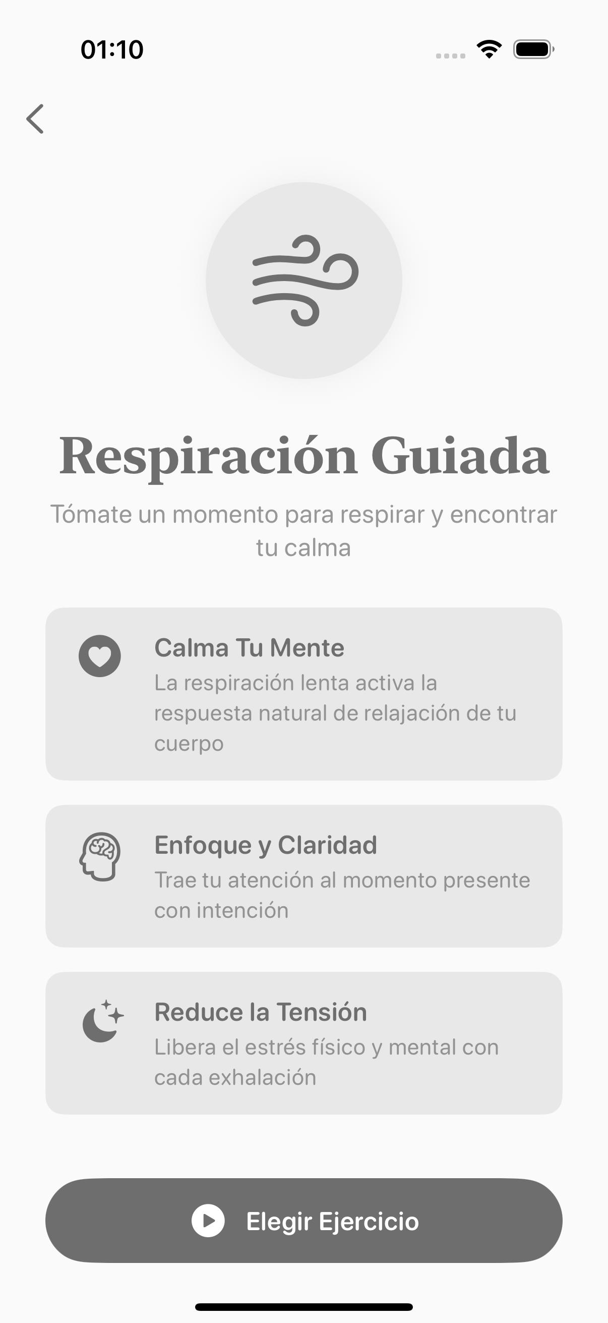 Práctica de respiración guiada en Balmi